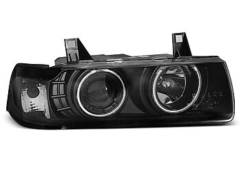 HEADLIGHTS BMW E36 12.90-08.99 S/C/T ANGEL EYES BLACK