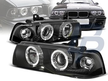 HEADLIGHTS BMW E36 12.90-08.99 ANGEL EYES BLACK