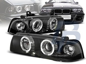 HEADLIGHTS BMW E36 12.90-08.99 ENGEL EYES BLACK