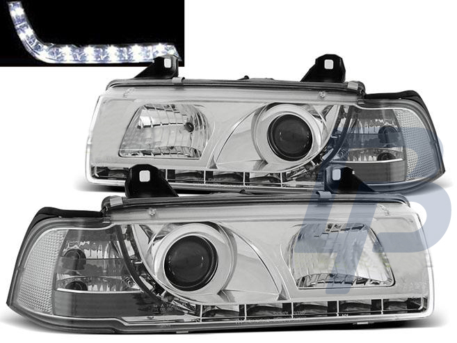 HEADLIGHTS BMW E36 12.90-08.99 DAYLIGHT CHROME - 2