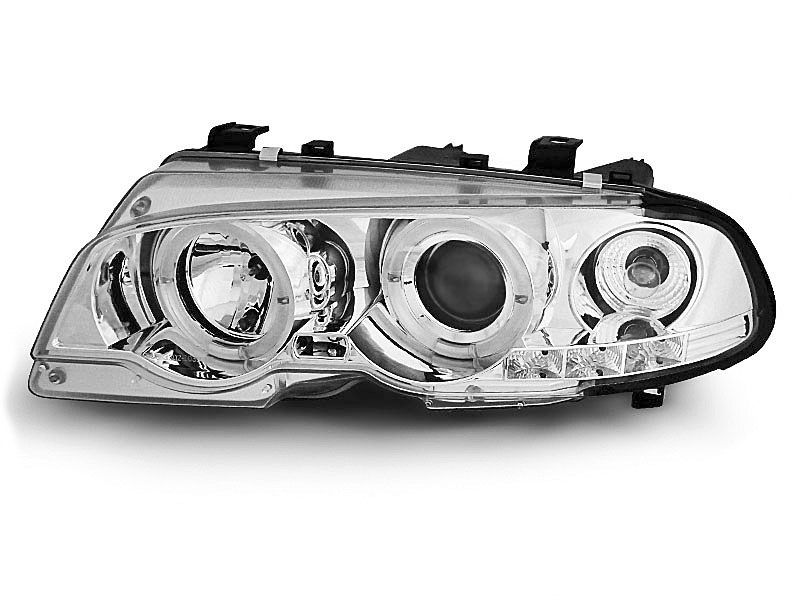 HEADLIGHTS BMW E46 04.99-03.03 COUPE ANGEL EYES CHROME