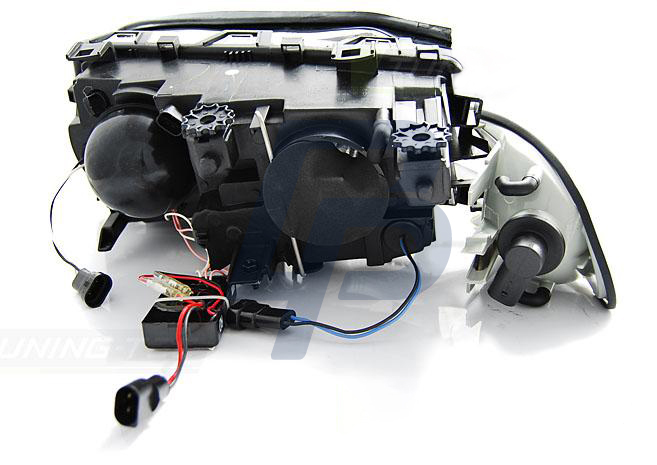 HEADLIGHTS BMW E46 04.99-08.01 COUPE CABRIO ANGEL EYES  CHROME CCFL - 3