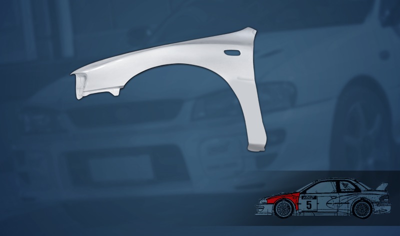 SUBARU IMPREZA 92-00 GC8 COUPE 22B WRC LOOK WIDE BODY KIT - 6