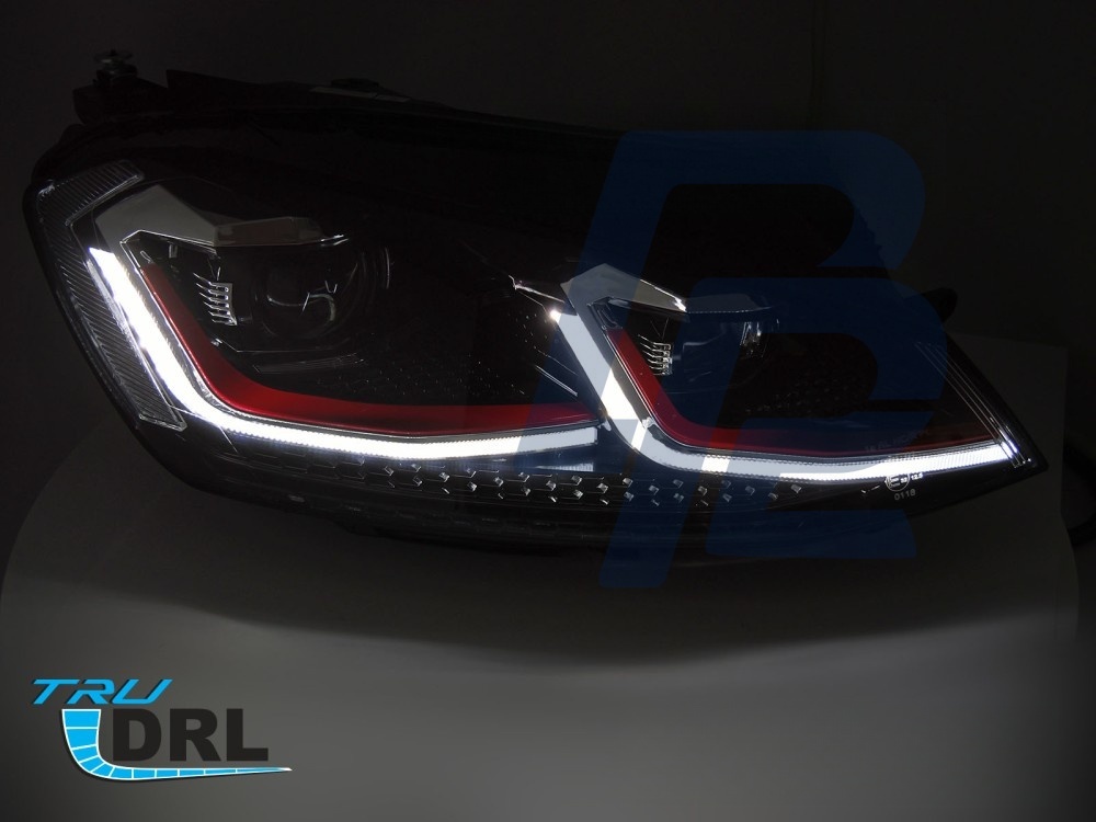 Headlights Red LED Sequential DRL for VW Golf VII 2017–2019 - 3