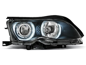 HEADLIGHTS BMW E46 09.01-03.05 ANGEL EYES BLACK