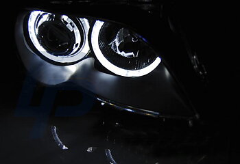 HEADLIGHTS BMW E46 09.01-03.05 ANGEL EYES LED BLACK