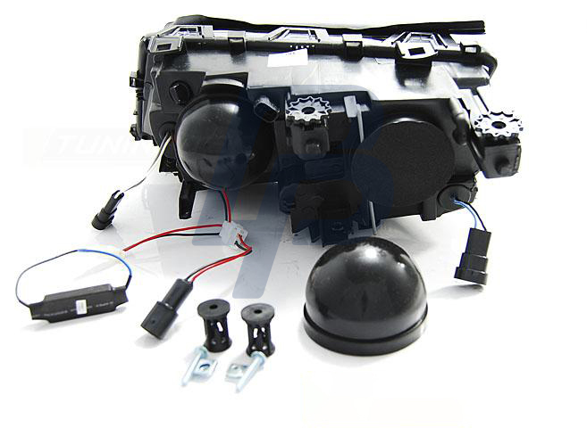 HEADLIGHTS BMW E46 09.01-03.05 ANGEL EYES LED BLACK - 3