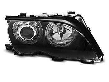 HEADLIGHTS BMW E46 09.01-03.05 ANGEL EYES LED BLACK