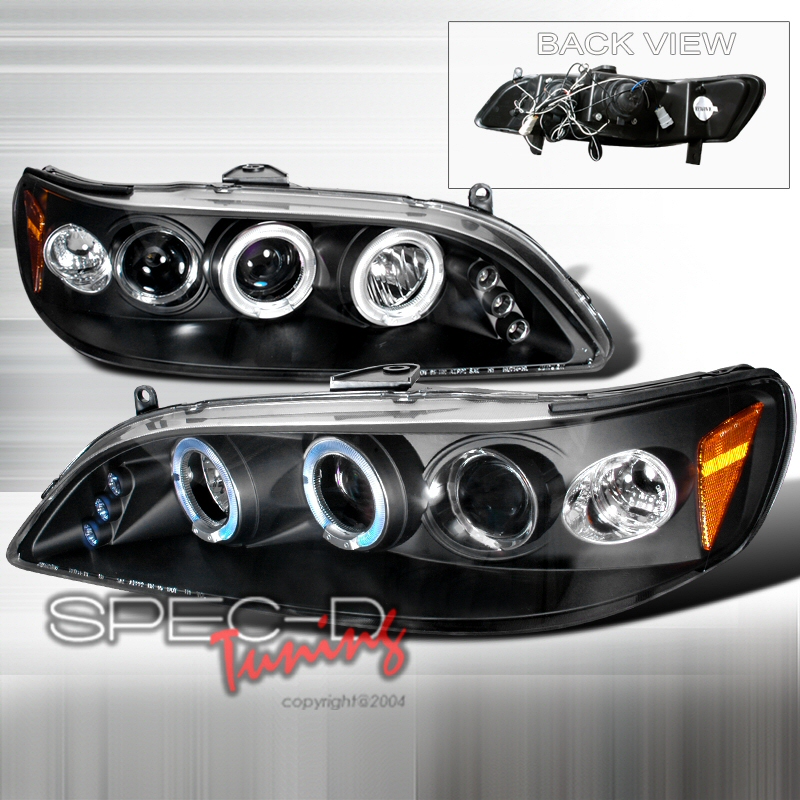 HONDA ACCORD 98-02 2D STRÅLKASTARE 1-ST SVARTA V2 +LED