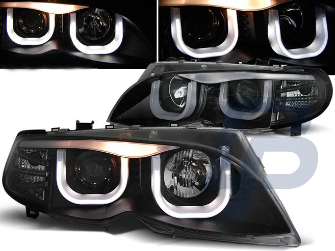 HEADLIGHTS BMW E46 09.01-03.05 S/T BLACK - 2
