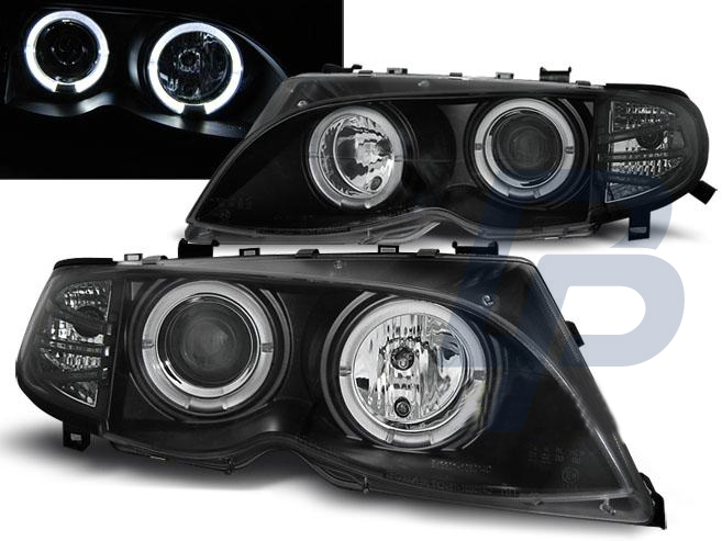 HEADLIGHTS BMW E46 09.01-03.05 ANGEL EYES BLACK - 2