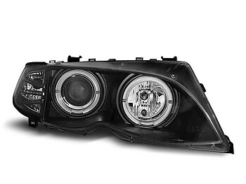 HEADLIGHTS BMW E46 09.01-03.05 ANGEL EYES BLACK