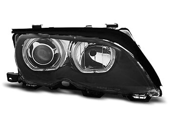HEADLIGHTS BMW E46 09.01-03.05 ANGEL EYES LED BLACK