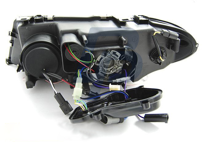HEADLIGHTS BMW E46 04.03-06 COUPE CABRIO ANGEL EYES CCFL XENON BLACK - 4