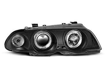HEADLIGHTS BMW E46 05.98-08.01 ANGEL EYES BLACK