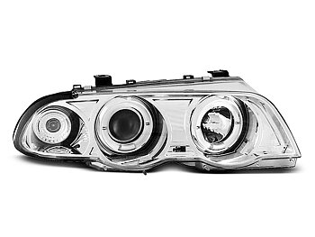 HEADLIGHTS BMW E46 05.98-08.01 ANGEL EYES CHROME