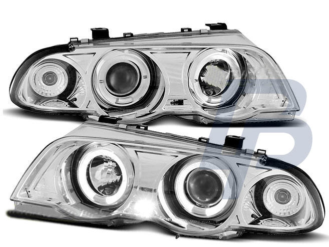 HEADLIGHTS BMW E46 05.98-08.01 ANGEL EYES CHROME - 2