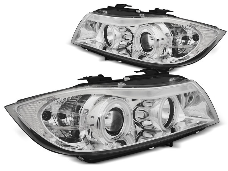 HEADLIGHTS BMW E90/E91 03.05-08.08 ANGEL EYES CCFL CHROME