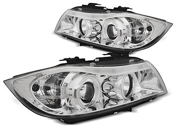 HEADLIGHTS BMW E90/E91 03.05-08.08 ANGEL EYES CCFL CHROME