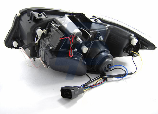 HEADLIGHTS BMW E90/E91 03.05-08.08 ANGEL EYES CCFL CHROME - 4