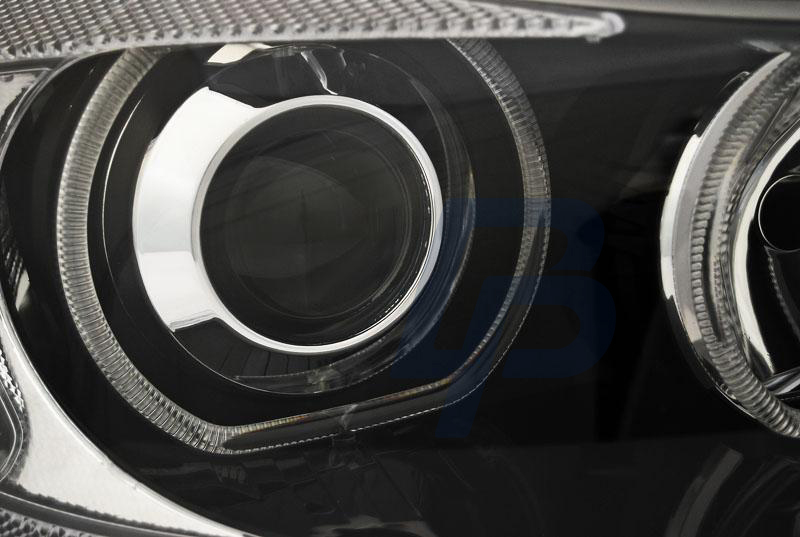 HEADLIGHTS BMW E90/E91 03.05-08.08 LED ANGEL EYES BLACK - 2