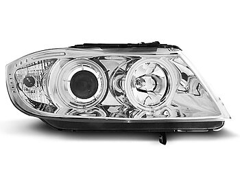 HEADLIGHTS BMW E90/E91 03.05-08.08 ANGEL EYES CHROME CCFL