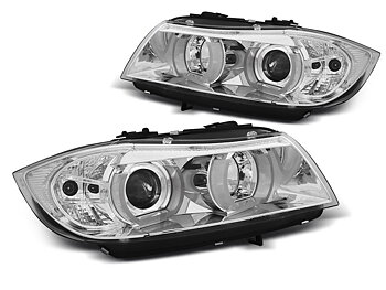 HEADLIGHTS BMW E90/E91 03.05-08.08 3D U-TYPE CHROME
