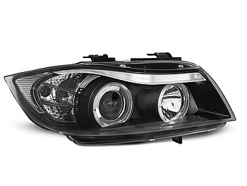 HEADLIGHTS BMW E90/E91 03.05-08.08 ANGEL EYES BLACK