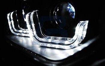 HEADLIGHTS BMW F30/F31 10.11 - BLACK U-LED BAR
