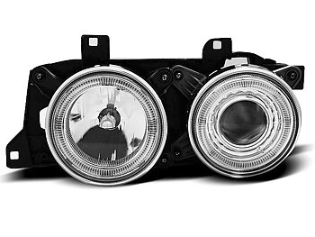 HEADLIGHTS BMW E32/E34 ANGEL EYES CHROME