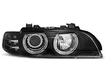 HEADLIGHTS BMW E39 09.95-06.03 ANGEL EYES BLACK LED INDIC.