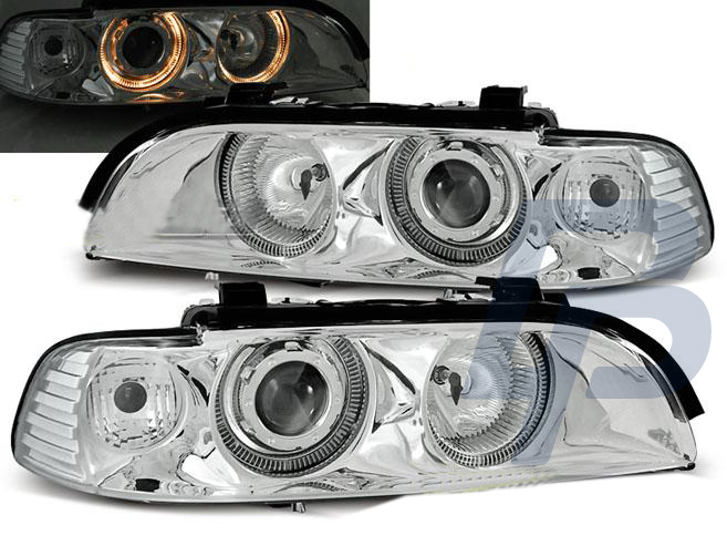 HEADLIGHTS BMW E39 09.95-06.03 ANGEL EYES CHROME - 3
