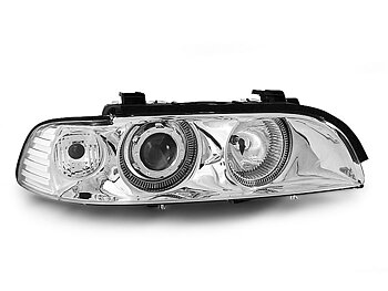 HEADLIGHTS BMW E39 09.95-06.03 ANGEL EYES CHROME
