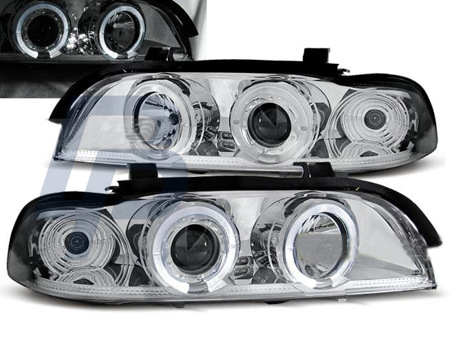 HEADLIGHTS BMW E39 09.95-05.03 ANGEL EYES CHROME - 2