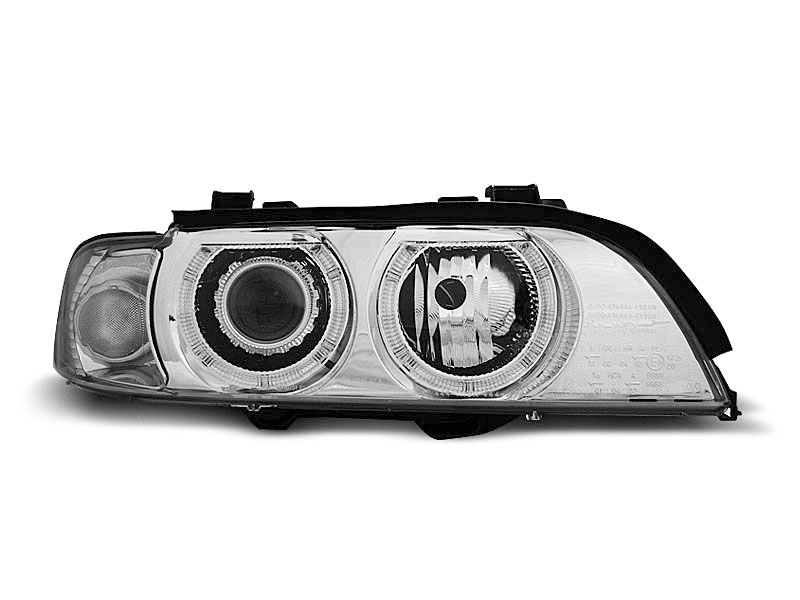 HEADLIGHTS BMW E39 09.95-06.03 ANGEL EYES D2S/H7 CHROME