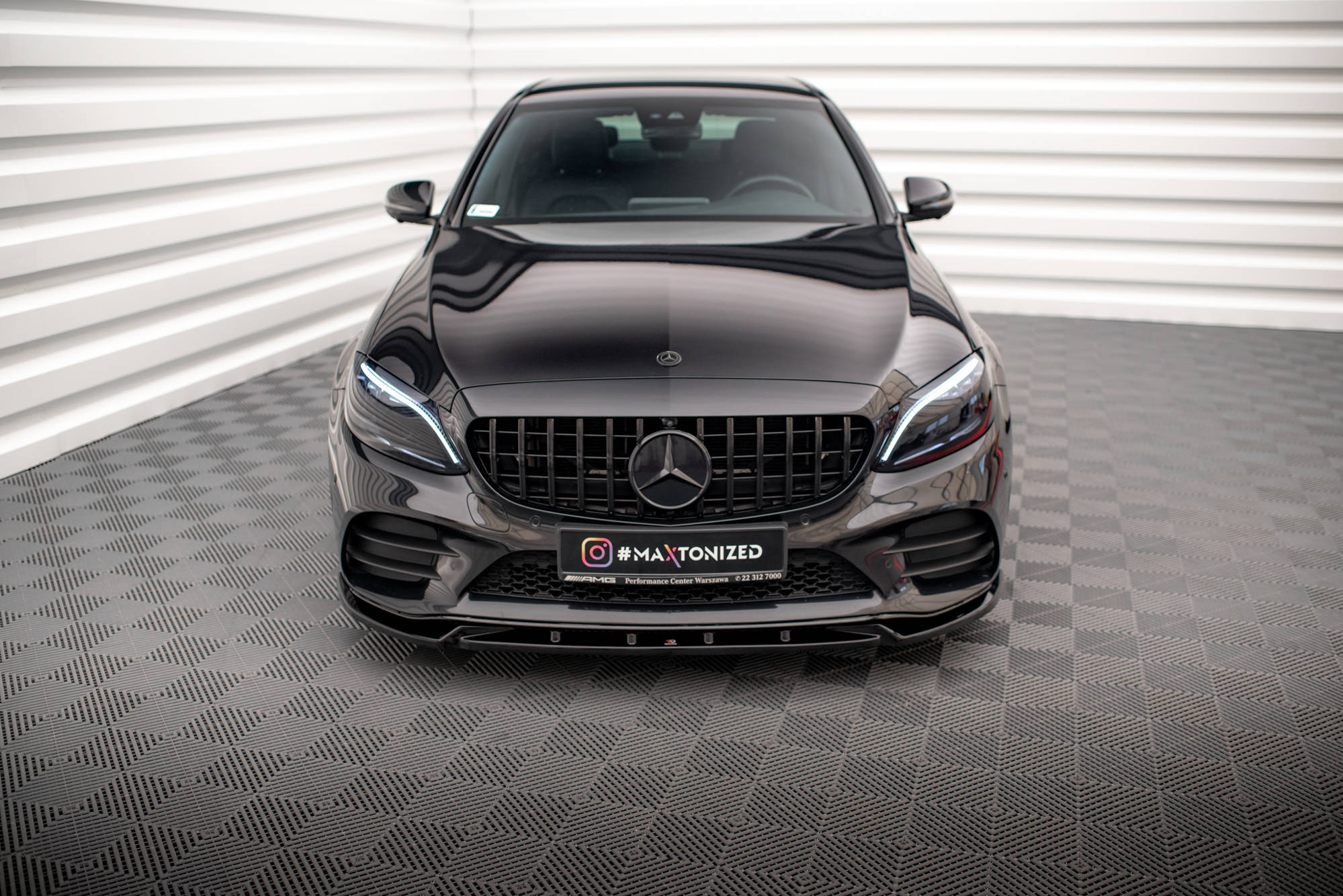 Front Splitter V.2 Mercedes-Benz C AMG Line Sedan / Coupe W205 / C205 Facelift - 2