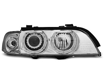 HEADLIGHTS BMW E39 09.95-06.03 ANGEL EYES D2S/H7 CHROME