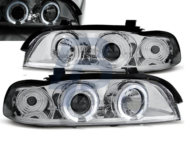 HEADLIGHTS BMW E39 09.95-05.03 ANGEL EYES CHROME - 2