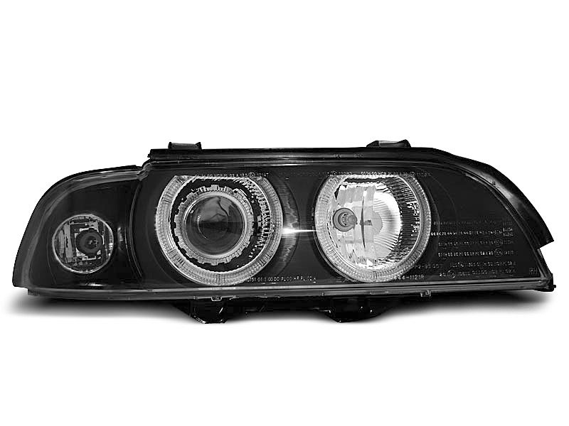 HEADLIGHTS BMW E39 09.95-06.03 ANGEL EYES H7/H7 BLACK