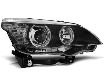 HEADLIGHTS BMW E60/E61 03-07 ANGEL EYES BLACK