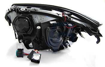 HEADLIGHTS BMW E60/E61 03-07 LED ANGEL EYES H7/H7 BLACK