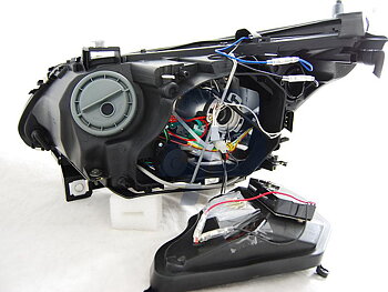 HEADLIGHTS BMW E60/E61 03-04 CCFL HID D2S DUAL PROJECTOR BLACK