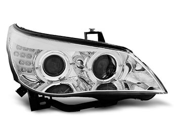 HEADLIGHTS BMW E60/E61 03-07 CHROME LED INDIC.