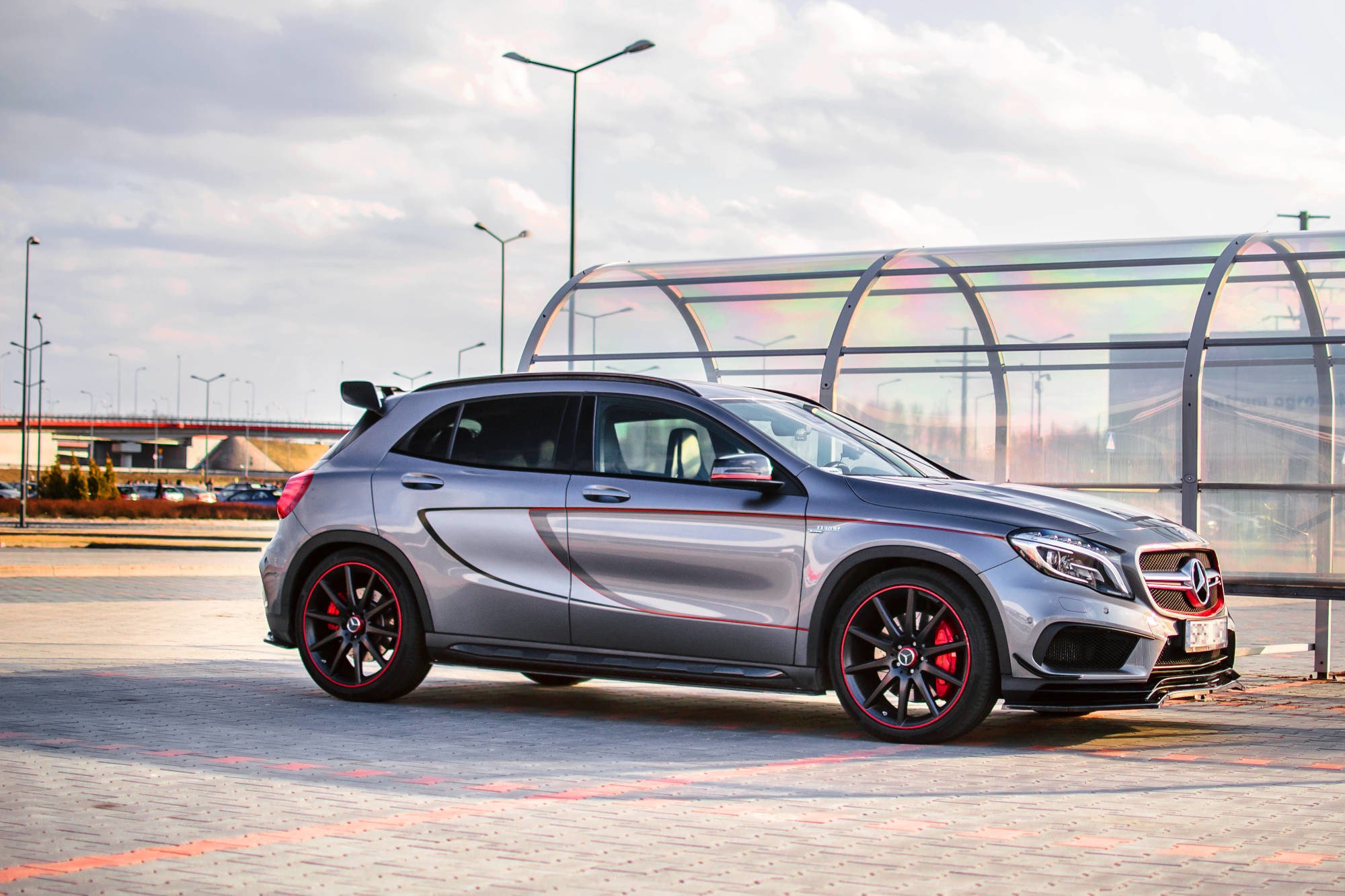 Front Splitter Mercedes-benz GLA 45 AMG SUV (X156) Pre-facelift (2014-2017) - 4
