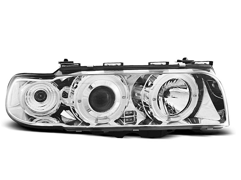 HEADLIGHTS BMW E38 06.94 - 08.98 ANGEL EYES CHROME