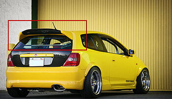 HONDA CIVIC 01-05 3D (+ TYPE-R) MUGEN JDM REAR SPOILER