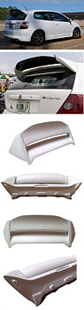 HONDA CIVIC 01-05 3D (+ TYPE-R) MUGEN JDM REAR SPOILER