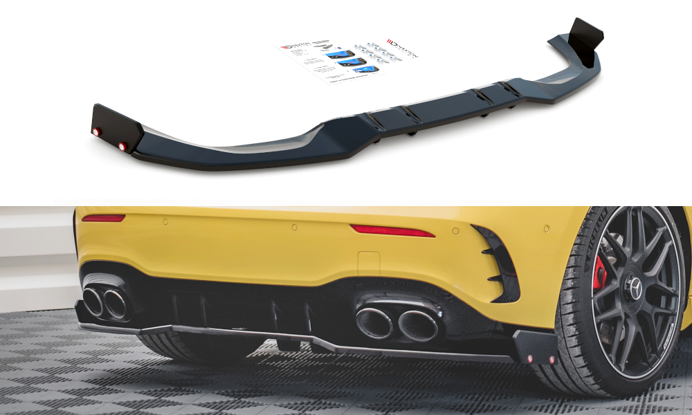 Central Rear Splitter + Flaps Mercedes AMG A 45 S Aero Pack W177