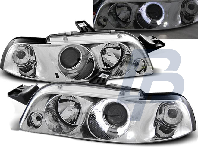 HEADLIGHTS FIAT PUNTO 1 11.93-09.99 ANGEL EYES CHROME - 3