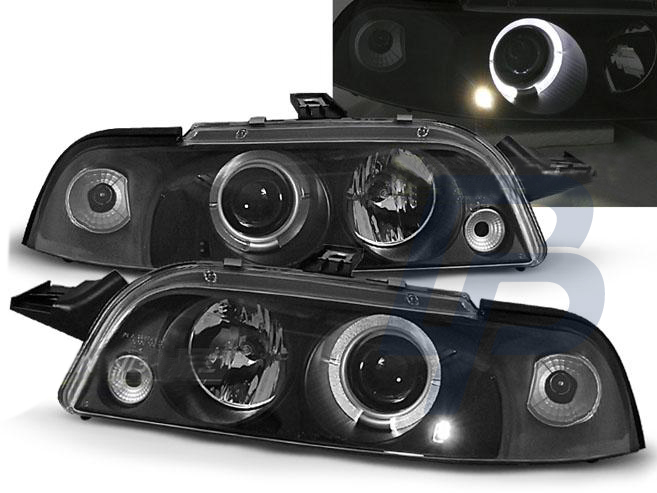 HEADLIGHTS FIAT PUNTO 1 11.93-09.99 ANGEL EYES BLACK - 2